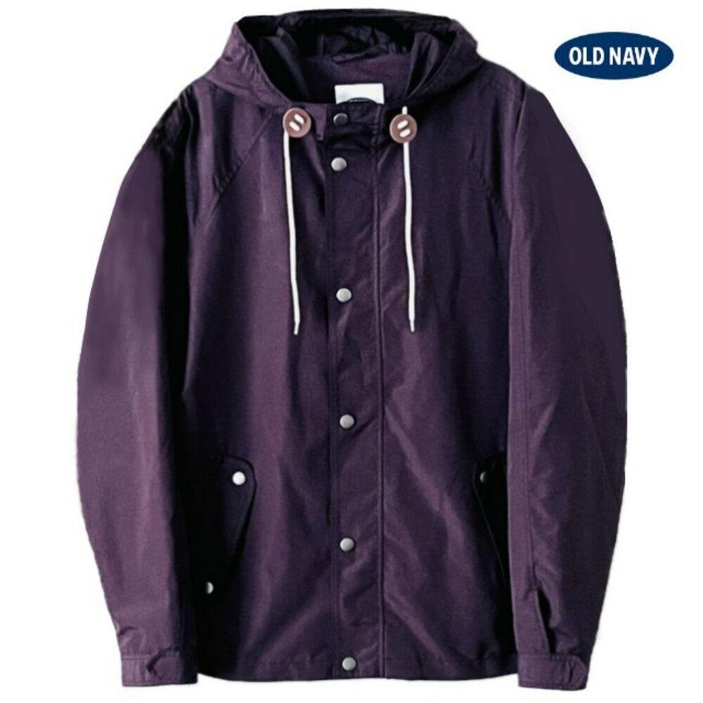 Old Navy Men's Hooded Windbreaker Jacket (L) Excellent Condition